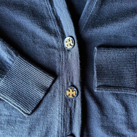 Tory Burch Classic Navy (Merino Wool) Cardigan - Picture 3 of 5